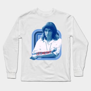 severance series Britt Lower fan works let me out graphic design by ironpalette Long Sleeve T-Shirt